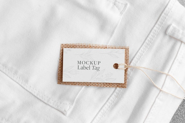 Free Clothing Label Mock-Up With Textile Fabric Psd