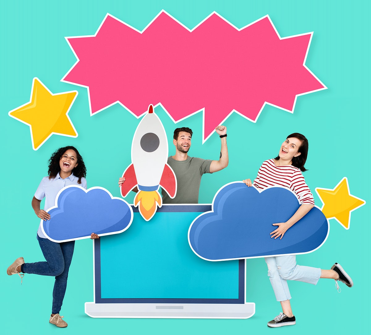 Free Cloud Storage And Innovation Concept