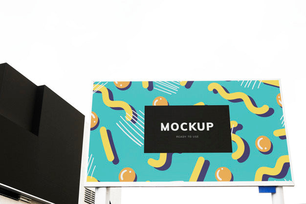 Free Colorful Billboard Mockup Design Psd