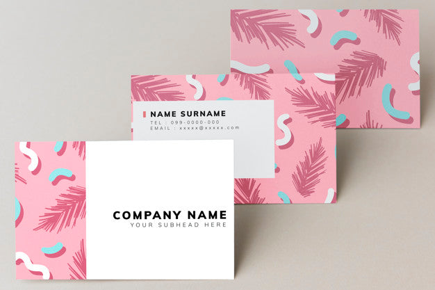 Free Colorful Business Card Mockup Design Psd