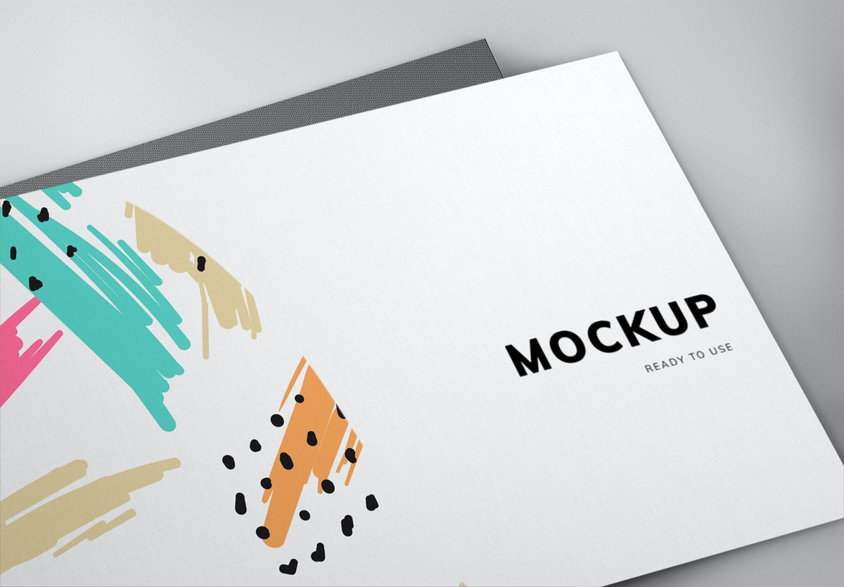 Free Colorful Business Card Mockup Design