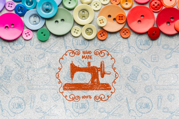 Free Colorful Buttons With Mock-Up Psd