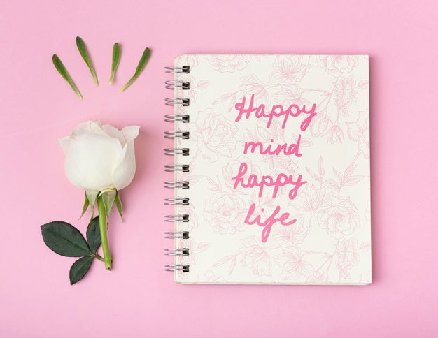 Free Colorful Flowers Concept Mock-Up Psd
