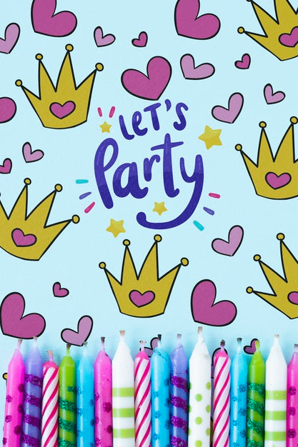 Free Colorful Happy Birthday Concept Psd