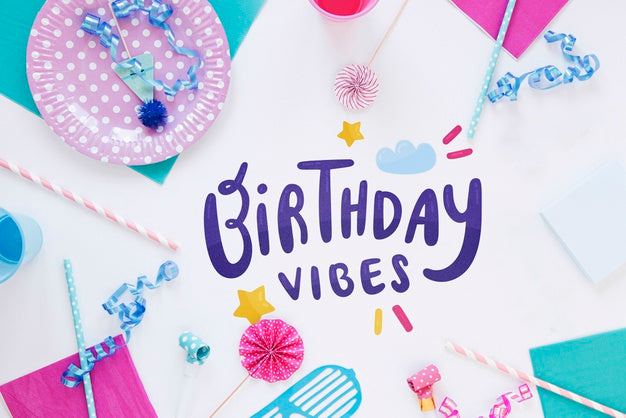 Free Colorful Happy Birthday Concept Psd