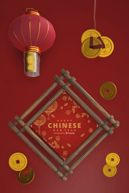 Free Colorful Ornaments For New Year Celebration Psd