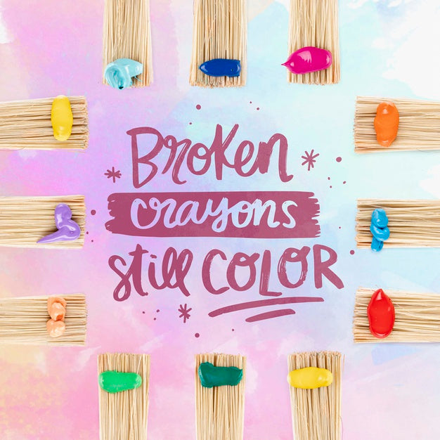 Free Colorful Paint Concept Mock-Up Psd