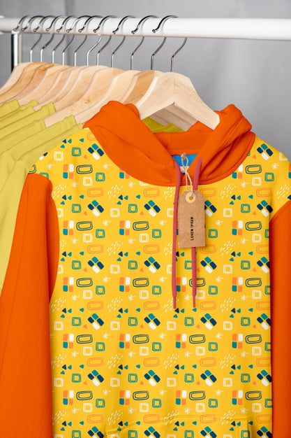 Free Colorful Shirt Concept Mock-Up Psd