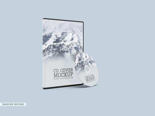 Free Compact Disc With Cover Mockup Psd