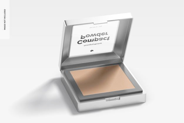 Free Compact Powder Packaging Mockup Psd