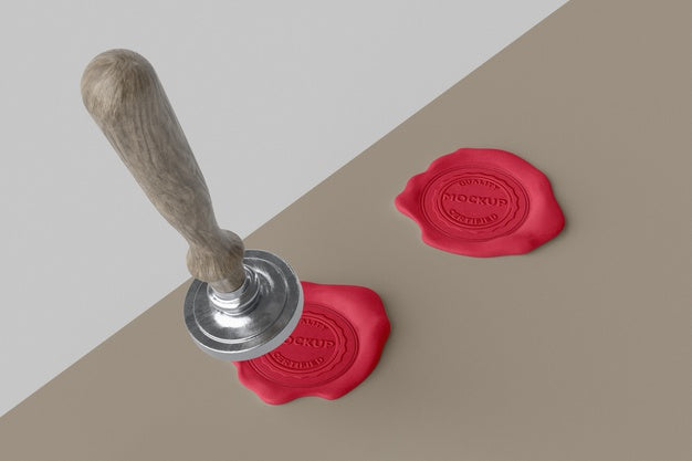 Free Composition Of Mock-Up Seal For Envelope Psd