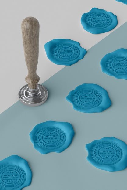 Free Composition Of Mock-Up Seal For Envelope Psd