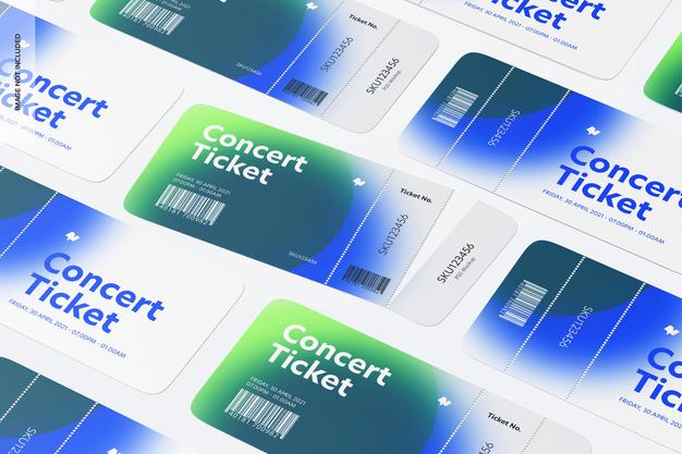 Free Concert Tickets Mockup Psd