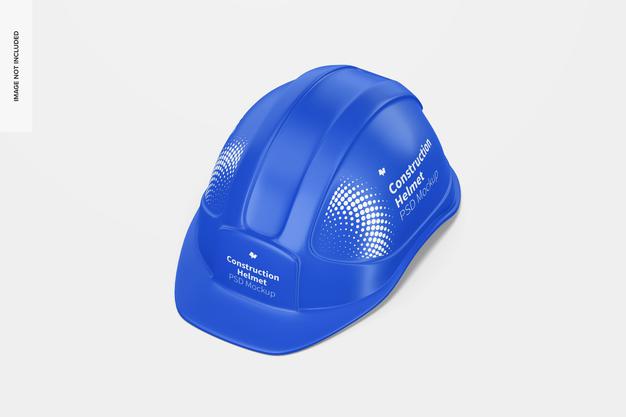 Free Construction Helmet Mockup, Perspective View Psd
