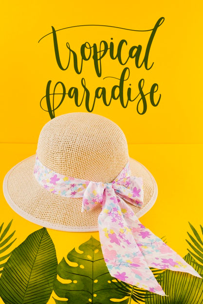 Free Copyspace Mockup For Summer Concepts Psd