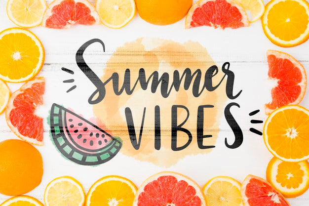 Free Copyspace Mockup With Summer Concept Psd