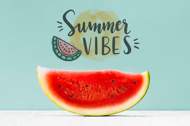 Free Copyspace Mockup With Watermelon Psd