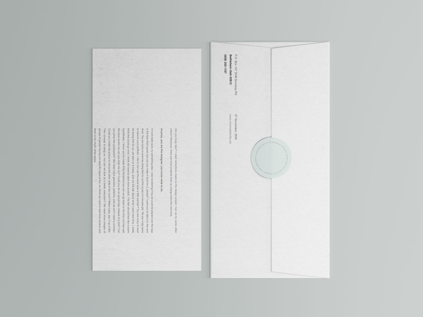 Free Corporate Envelope And Letter Mockup