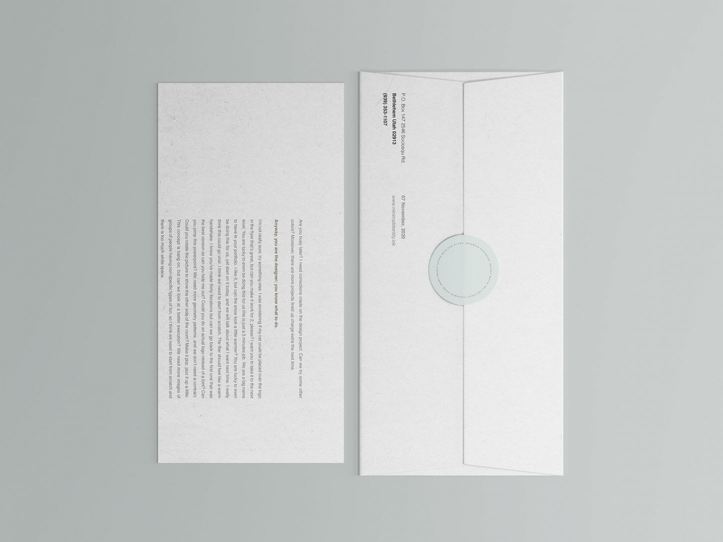 Free Corporate Envelope And Letter Mockup