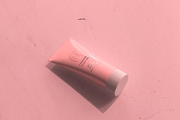 Free Cosmetic Cream Tube Mockup Psd