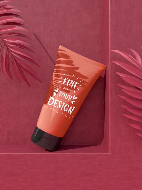 Free Cosmetics Branding Mockup. Package For Branding And Identity. Ready For Your Design Psd