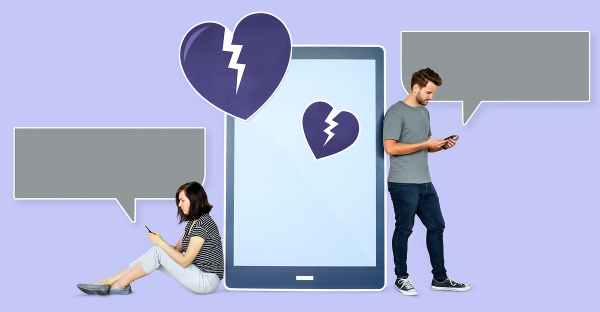 Free Couple Breaking Up Via Texting And Copy Space