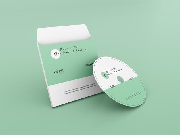 Free Cover And Compact Disc Mockup Psd