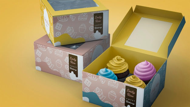 Free Cupcake Branding Mockup Psd