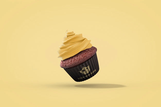 Free Cupcake Branding Mockup Psd