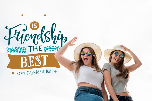 Free Cute Friends Celebrating Friendship Day Psd