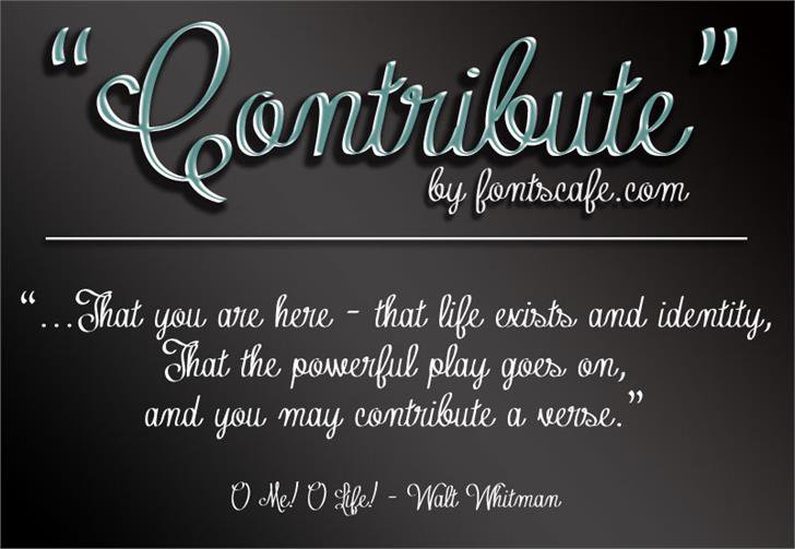 Free Contribute_FREE-version Font