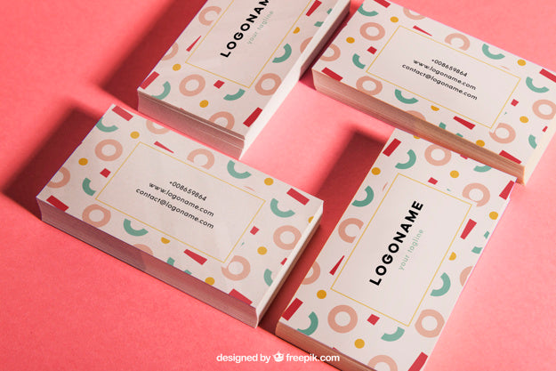 Free Decorative Business Card Mockup Psd