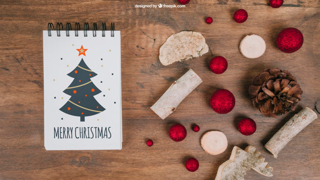 Free Decorative Christmas Mockup Psd