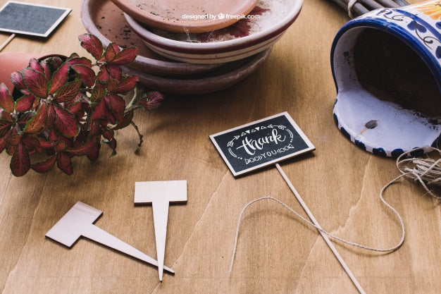 Free Decorative Gardening Mockup Psd