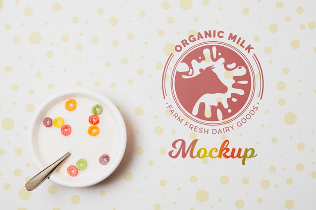 Free Delicious Cereal Concept Mock-Up Psd