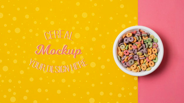 Free Delicious Cereal Concept Mock-Up Psd
