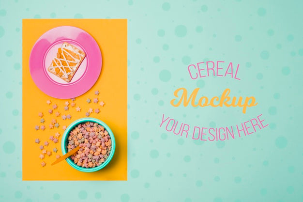 Free Delicious Cereal Concept Mock-Up Psd