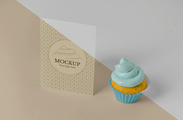 Free Delicious Cupcake Mockup Psd