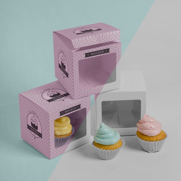 Free Delicious Cupcake Mockup Psd
