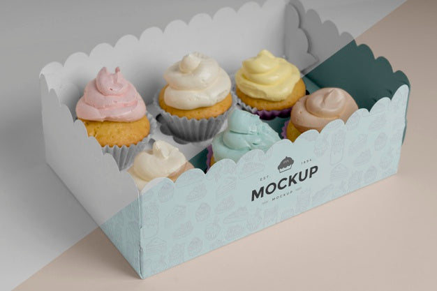Free Delicious Cupcake Mockup Psd
