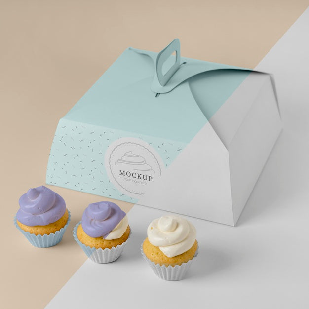 Free Delicious Cupcake Mockup Psd