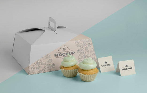 Free Delicious Cupcake Mockup Psd