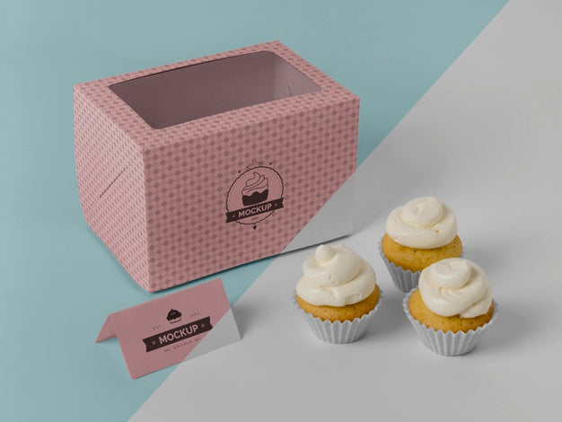 Free Delicious Cupcake Mockup Psd