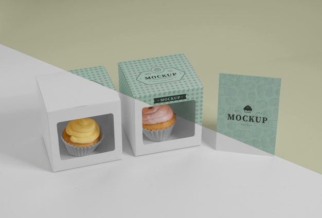 Free Delicious Cupcake Mockup Psd