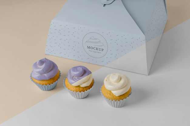 Free Delicious Cupcake Mockup Psd