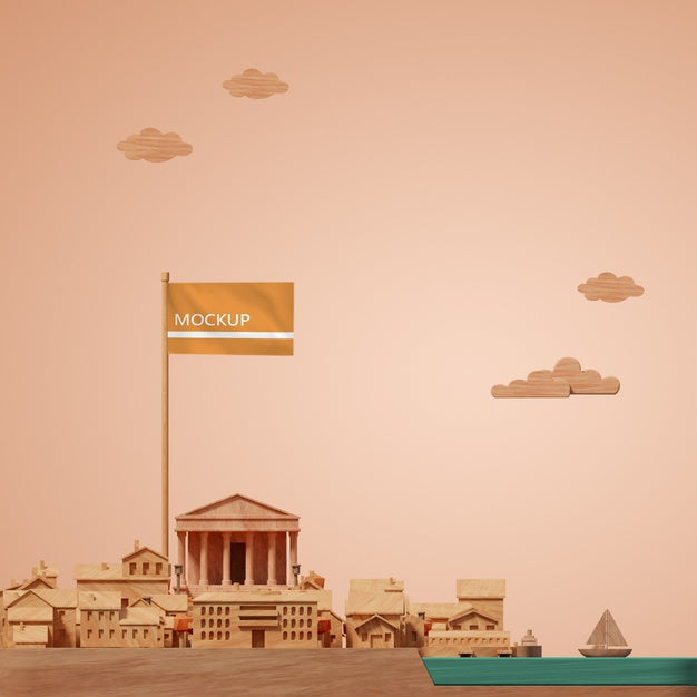 Free Design Of Cities World Day 3D Building Miniature Psd