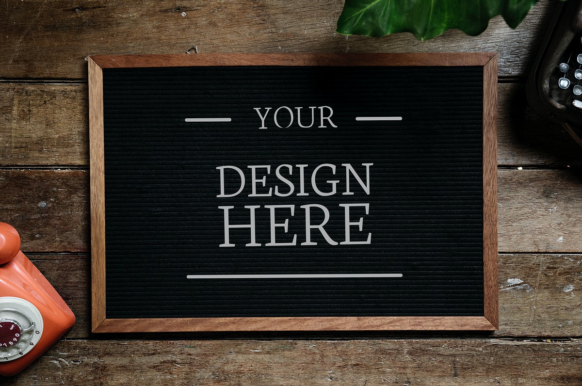 Free Design Space On Black Board