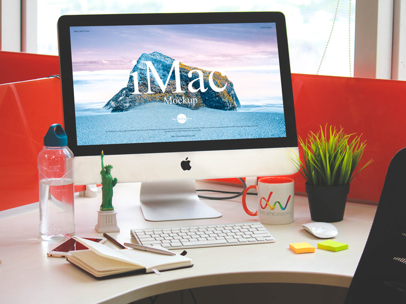 Free Designer Workstation Imac Mockup