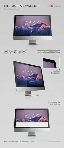 Free Desktop Imac Display Mockup Template In Psd