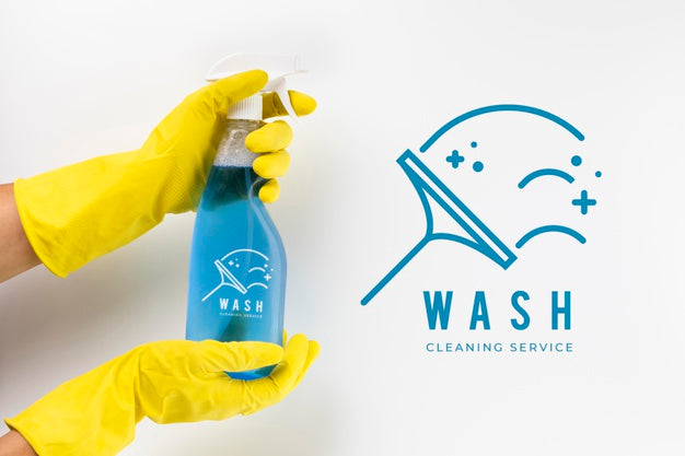 Free Detergent Spray And Protection Gloves Psd